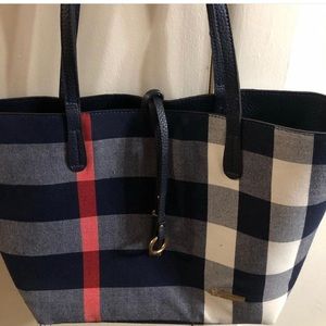 Fashion bag with red white and blue design